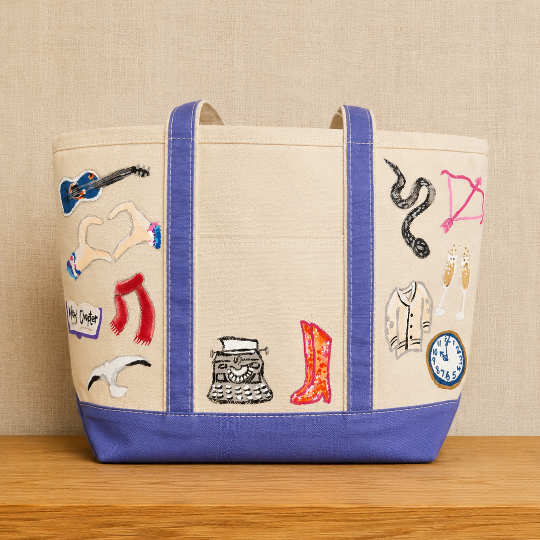 Taylor Hand-Painted Canvas Tote