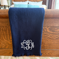 Personalized Waffle Weave Throw