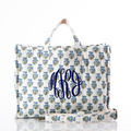 Monogrammed Block Print Tote Bag