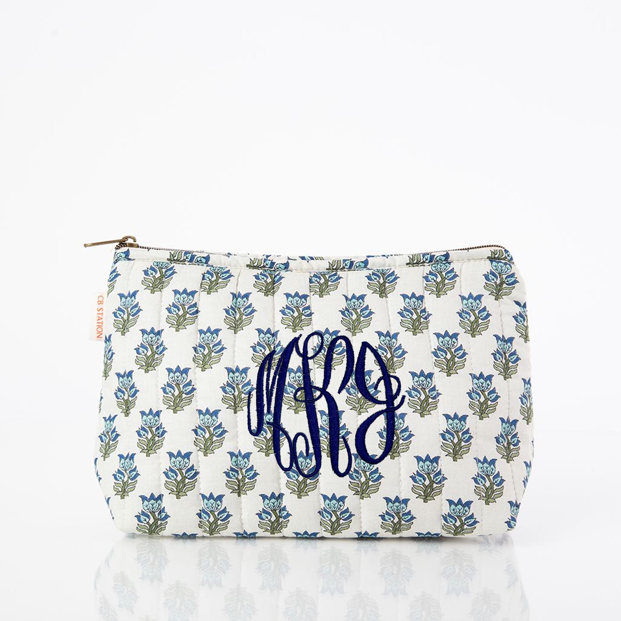 Block Print Zipper Bag