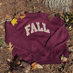 Fall Appliqué Mockneck Sweatshirt