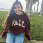Fall Appliqué Mockneck Sweatshirt