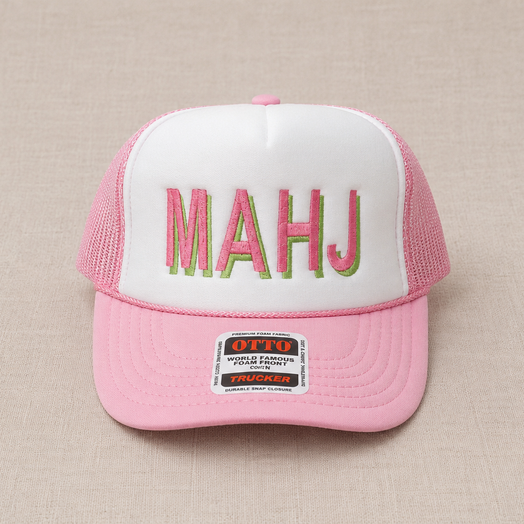 MAHJ Pink Foam Trucker Hat