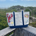 Lobster Summer Hand-Painted Canvas Tote