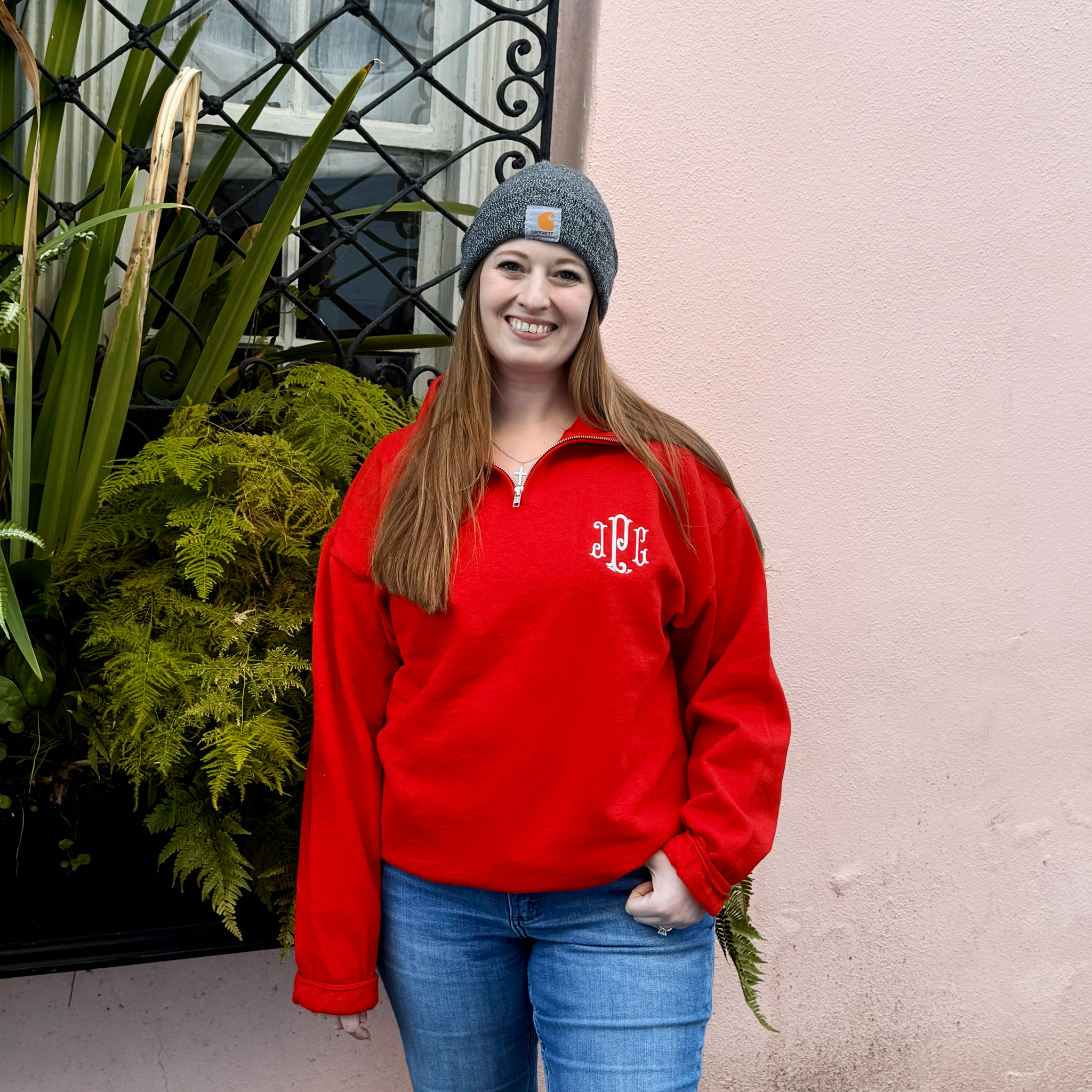 Monorgammed Quarter Zip Sweatshirt