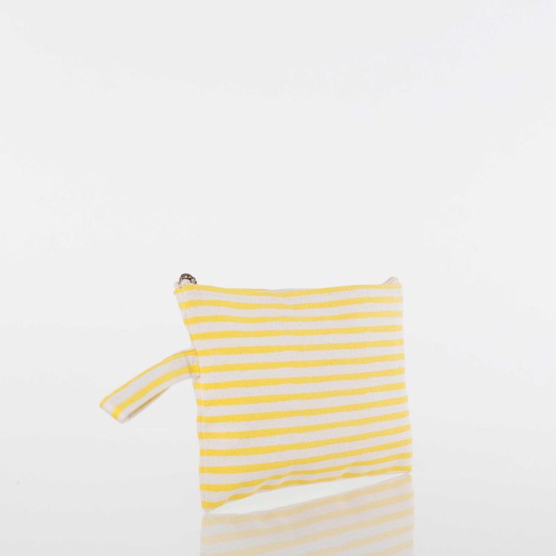 Personalized Canvas Striped Clutch