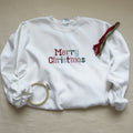 Nostalgic Cross Stitch Style Merry Christmas Sweatshirt