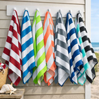 Personalized Cabana Stripe Beach Towel