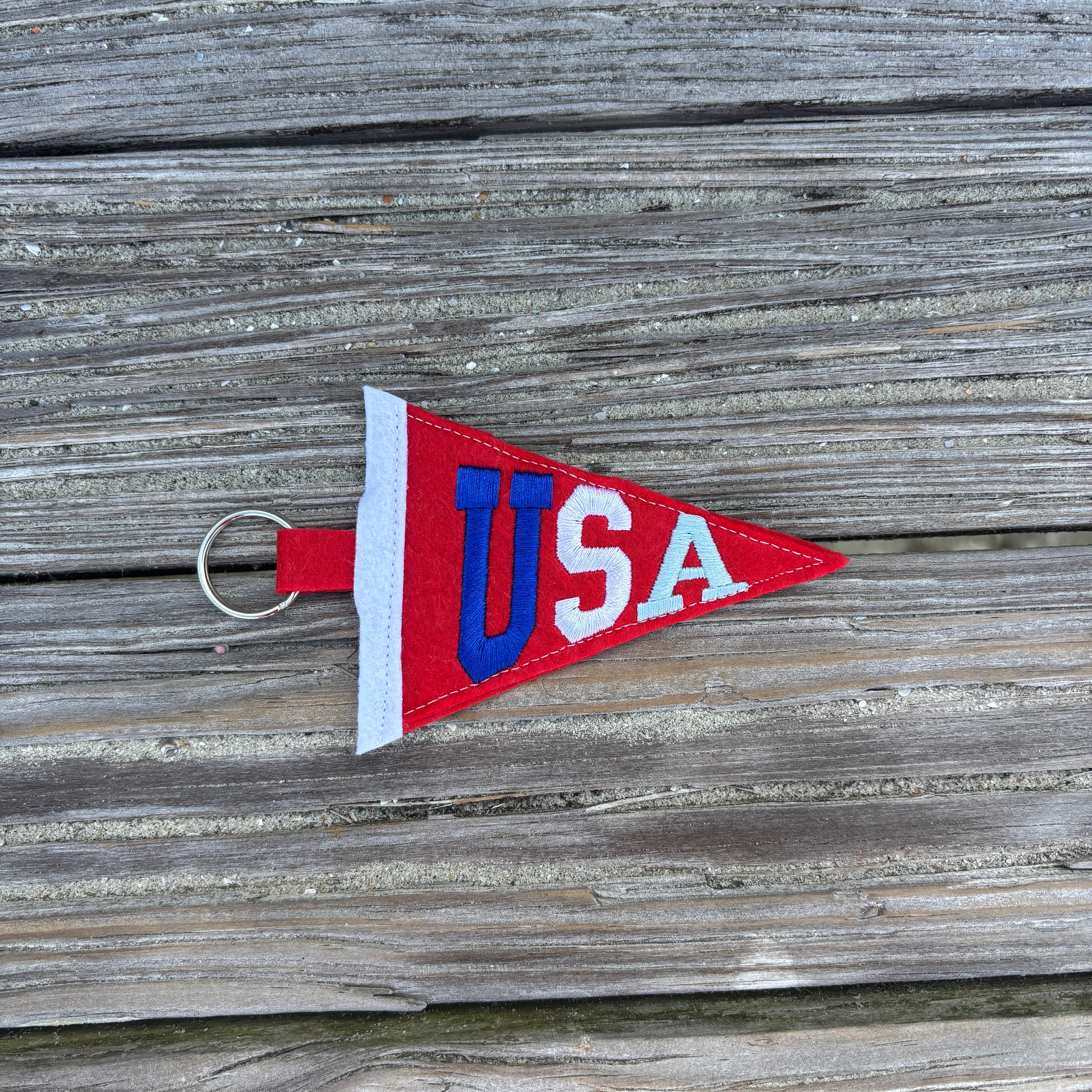 USA Pennant Keychain